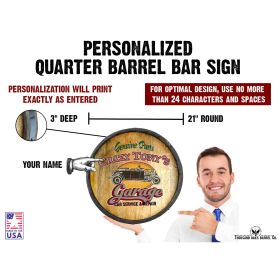 Tony's Garage Quarter Barrel Sign (C21)