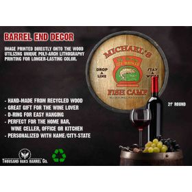 'Fish Camp' Personalized Quarter Barrel Sign (C22)