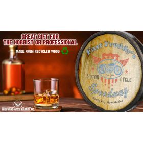 'Motorcycle' Personalized Quarter Barrel Sign (C27)