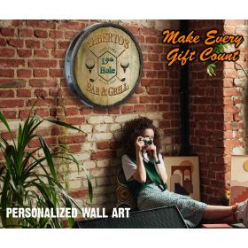 19th Hole Bar & Grill Quarter Barrel Sign (C35)