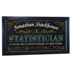 Personalized 'Statistician' Decorative Framed Mirror