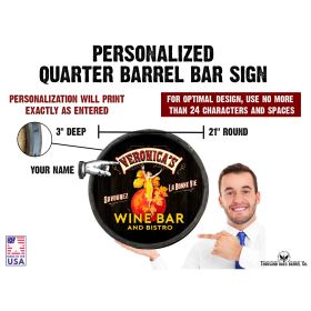 Wine Bar & Bistro Quarter Barrel Sign (QB1806)