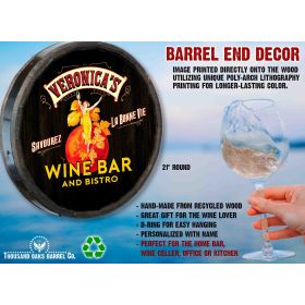Wine Bar & Bistro Quarter Barrel Sign (QB1806)