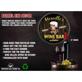 Wine Bar & Bistro Quarter Barrel Sign (QB1810)