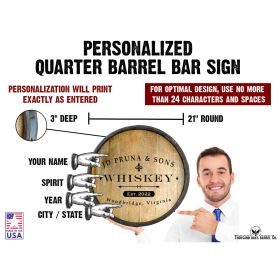 Classic Label Personalized Quarter Barrel Sign (B424)