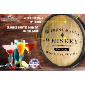 Classic Label Personalized Quarter Barrel Sign (B424)