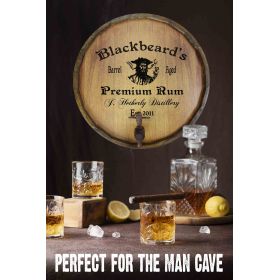 'Blackbeard Distillery' Personalized Quarter Barrel Sign (P3)