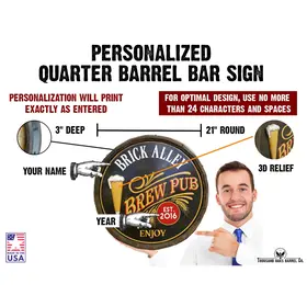 Brew pub sign personalization