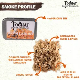 Red Wine Barrel Oak - Foghat Culinary Smoking Fuel
