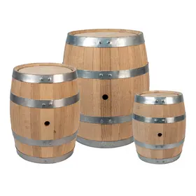 Small format Heritage Series American white oak aging barrel with medium char and natural finish