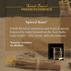 Alcohol-free Caribbean style Spiced Rum Essence inspired by traditional East India trade route spice blends.