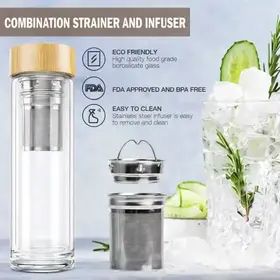 Liquor Quik Premium Vodka Infusion Kit hero image featuring reusable glass infuser bottle and cocktail presentation