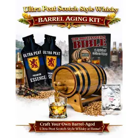 Ultra Peat whisky flavor profile showing intense peat smoke sea salt charred oak dark caramel and warming finish