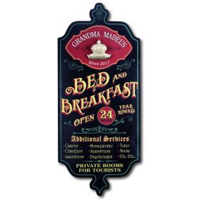 'Bed & Breakfast' Personalized Dubliner Wood Sign (DUB58)