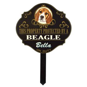 Personalized Protected by 'Beagle' sign (wulf2) Wulfsburg Sign