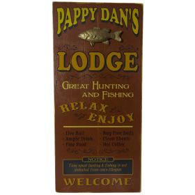 'Fishing Lodge'  Personalized Plank Sign (7080)