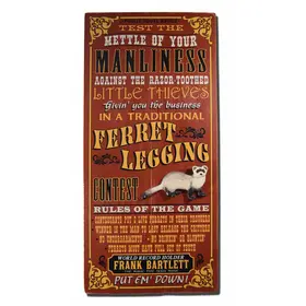 'Ferret Legging'  Personalized Plank Sign (7082)