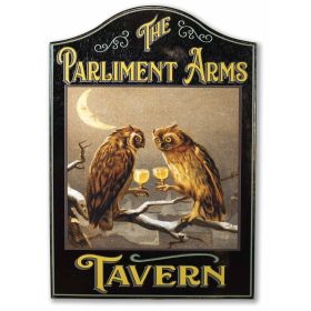 Parliament Arms Vintage Wood Pub Sign