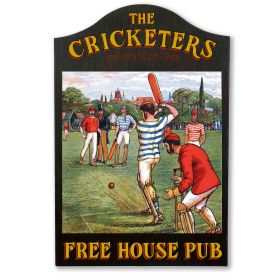 Cricketers Vintage Pub Sign