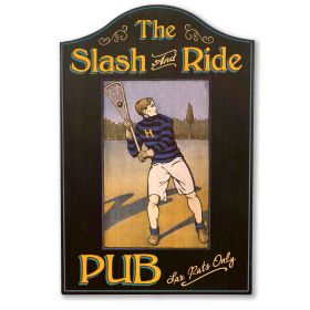Slash & Ride Vintage Lacrosse Pub Sign