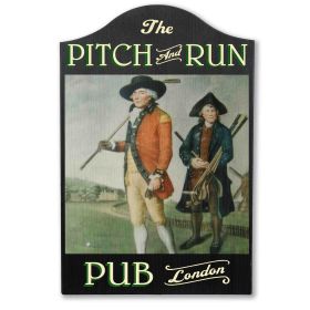 Pitch & Run Vintage Pub Sign