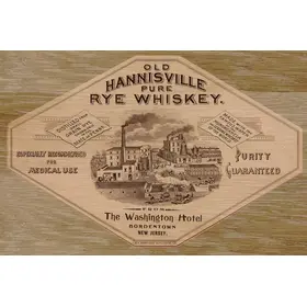 Old Hannisville Pure Rye Whiskey Ad