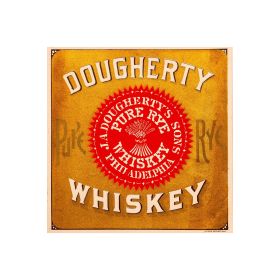 Dougherty Pure Rye Whiskey Label