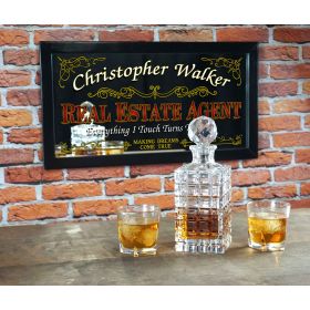 Personalized 'Real Estate Agent' Decorative Framed Mirror (M4020)