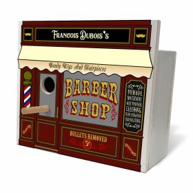 Personalized Barber Shop Birdhouse (Q105)