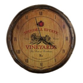 Personalized "Vineyard Estates" Quarter Barrel Clock (B526)