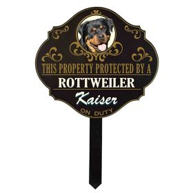 Personalized Protected by 'Rottweiler' sign (wulf17)  Wulfsburg Sign