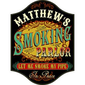 'Smoking Parlor' Personalized Sign (5410)