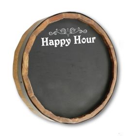 'Happy Hour' Chalkboard Quarter Barrel Sign
