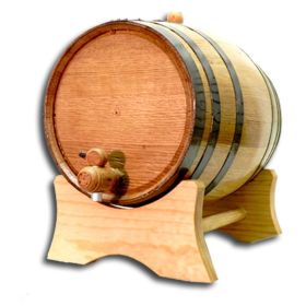 Wood Oak Barrel Cradle Stand