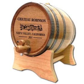 'Chateau Robinson' Personalized Oak Barrel (B463)