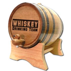 'Whiskey Drinking Team' Oak Barrel (B179)