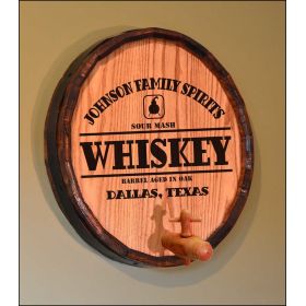 'Whiskey Still' Personalized Quarter Barrel Sign (B442)