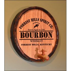 'Derby Bourbon' Personalized Quarter Barrel Sign (B441)