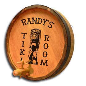 'Tiki Room' Personalized  Quarter Barrel Sign (QB39)