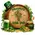 Irish pub barrel end wall decor with shamrocks, green beer and festive St. Patrick’s Day elements