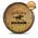 Personalized quarter barrel clock featuring custom name and city text on a bourbon barrel head style wall clock with horse racing graphic.