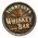 Handmade Tommy Gun’s Whiskey Bar 20–21 inch round quarter barrel sign with 3D relief wooden barrel centerpiece and rustic wood frame.