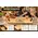 21 x 11 inch personalized oak barrel head bourbon serving tray with custom name engraving, black wrought iron handles, and solid oak construction.