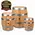 Small format Heritage Series American white oak aging barrel with medium char and natural finish