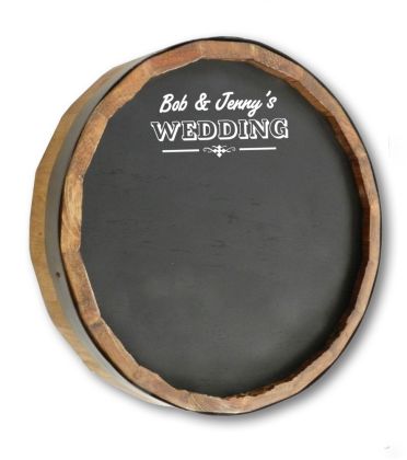 'Wedding' Chalkboard Quarter Barrel Sign