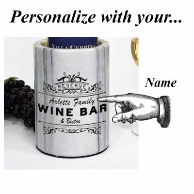 Personalized Wine Bar Marble Wine Chiller