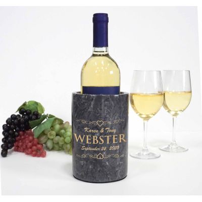 Personalized Wedding Marble Wine Chiller