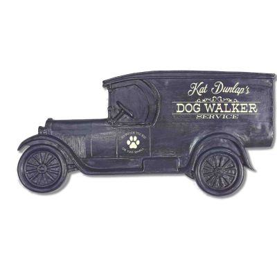 Personalized Dog Walker Model T Truck Sign