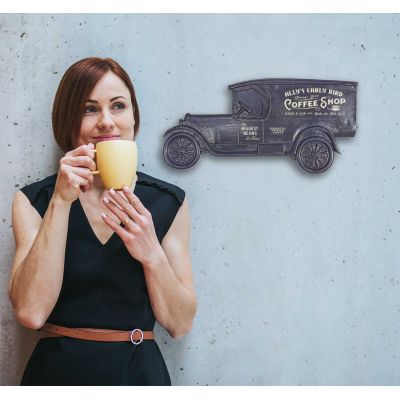 Personalized Coffee Shop Model T Truck Sign