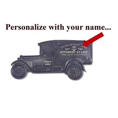 Personalized Attorney Vintage  Model T Truck Sign